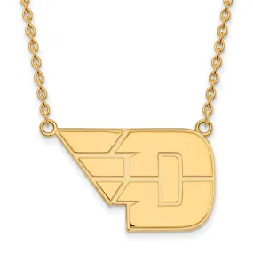 10k Yellow Gold U of Dayton Large Pendant Necklace