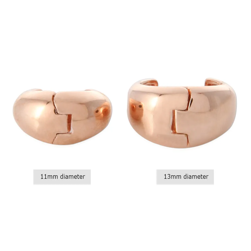 13MM_Thick Huggie Bold Cuff Earrings Small Hoop Earrings