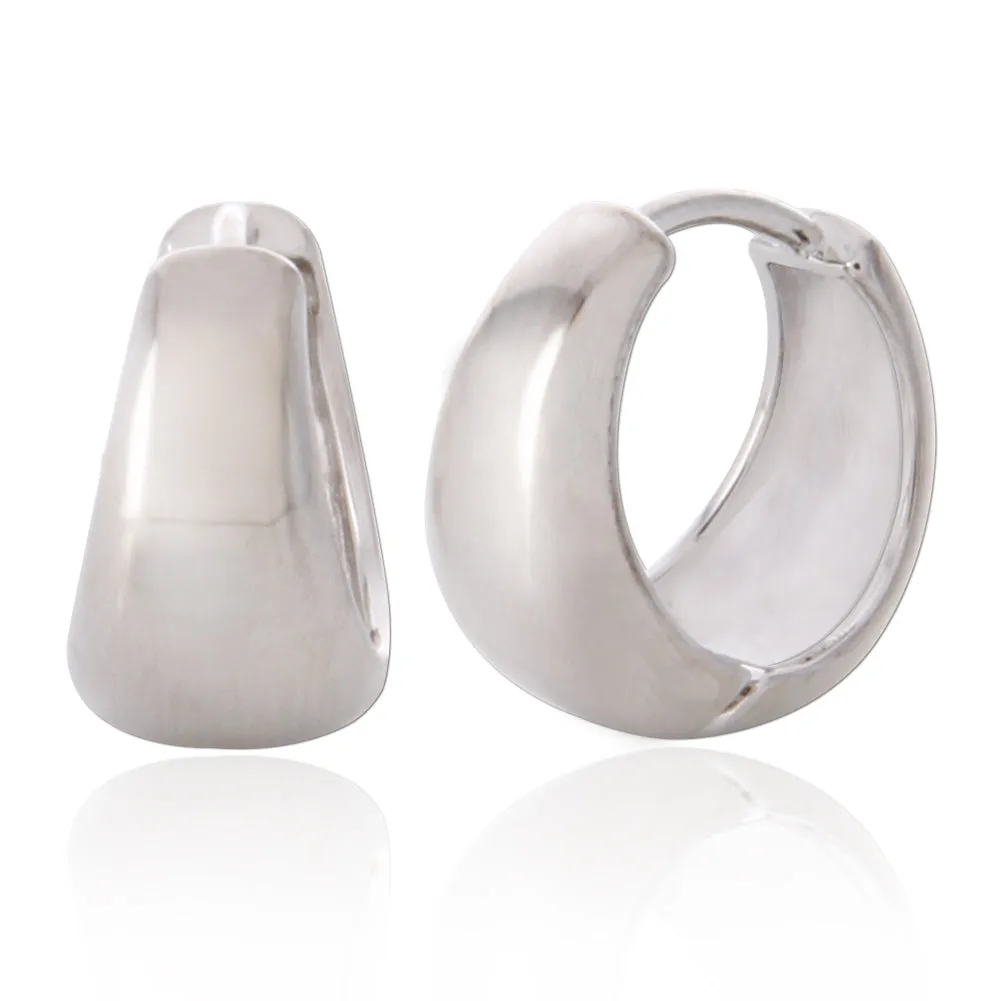 13MM_Thick Huggie Bold Cuff Earrings Small Hoop Earrings