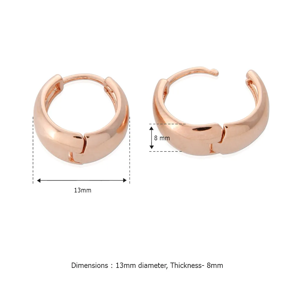 13MM_Thick Huggie Bold Cuff Earrings Small Hoop Earrings