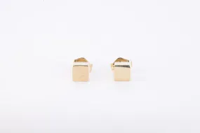 14k Yellow Gold Cube Stud Earrings (0.82g.)