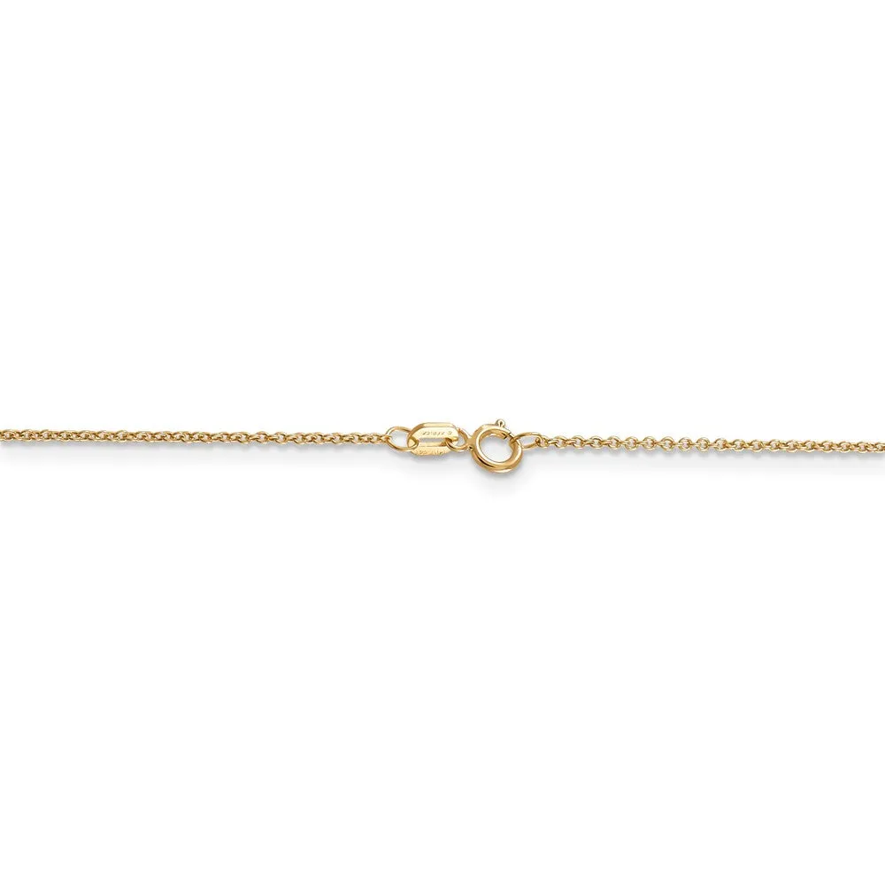 14k Yellow Gold Heart Leaf Tree of Life Necklace