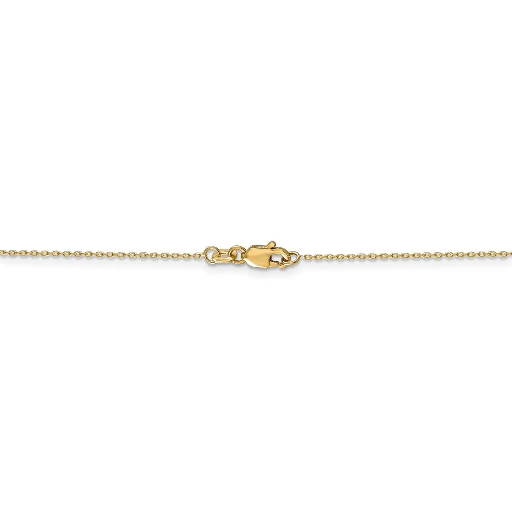 14k Yellow Gold Vanderbilt U. Small Initial V Necklace