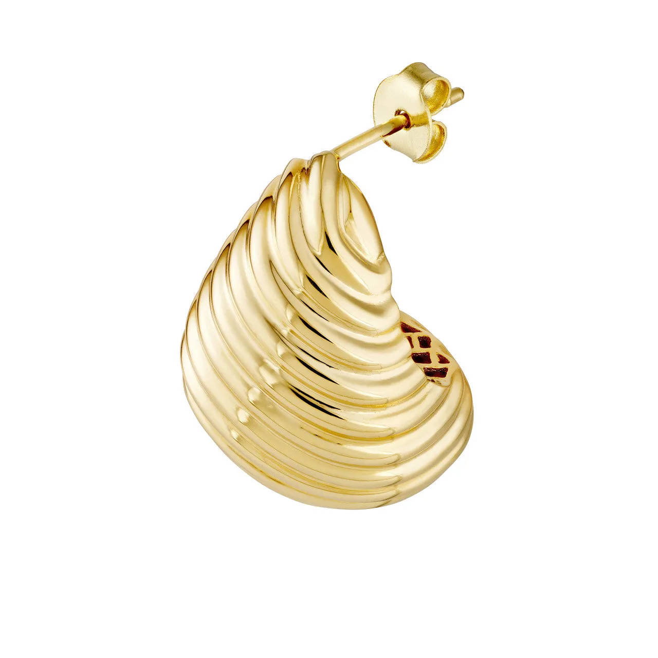 14kt Gold Teardrop Graduated Swirl Earrings