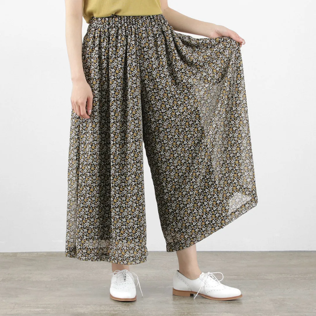 【50％OFF】KELEN（ケレン） URBE ヴィンテージフラワー ギャザー パンツ / レディース 花柄 イージー シアー 総ゴム URBE Vintage Gather Pants【セール】