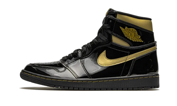 Air Jordan 1 High Black Metallic Gold