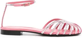 Alevì Rebecca leather flat sandals Pink