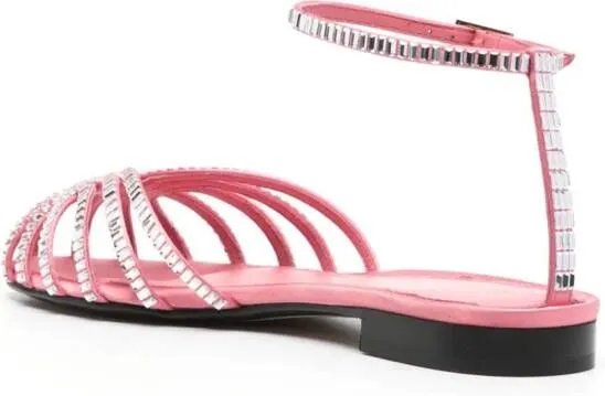 Alevì Rebecca leather flat sandals Pink