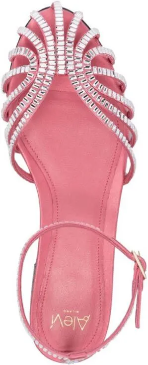 Alevì Rebecca leather flat sandals Pink