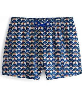 Aloha from Deer Men's Blue / Red / White Geometric Sunset Swimming Shorts