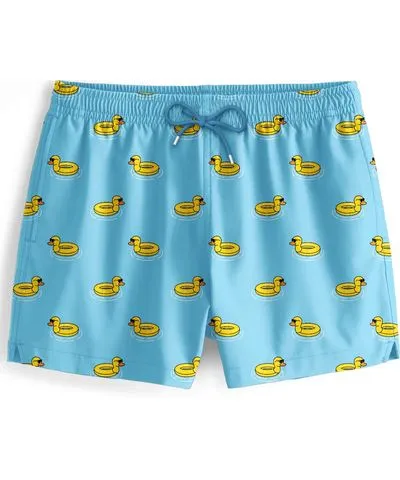 Aloha from Deer Men's Blue / Yellow / Orange Duckboy Swimming Shorts