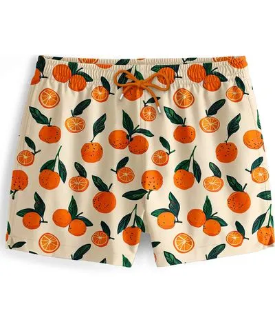 Aloha from Deer Men's Neutrals / Yellow / Orange Oranges Madness Swimming Shorts