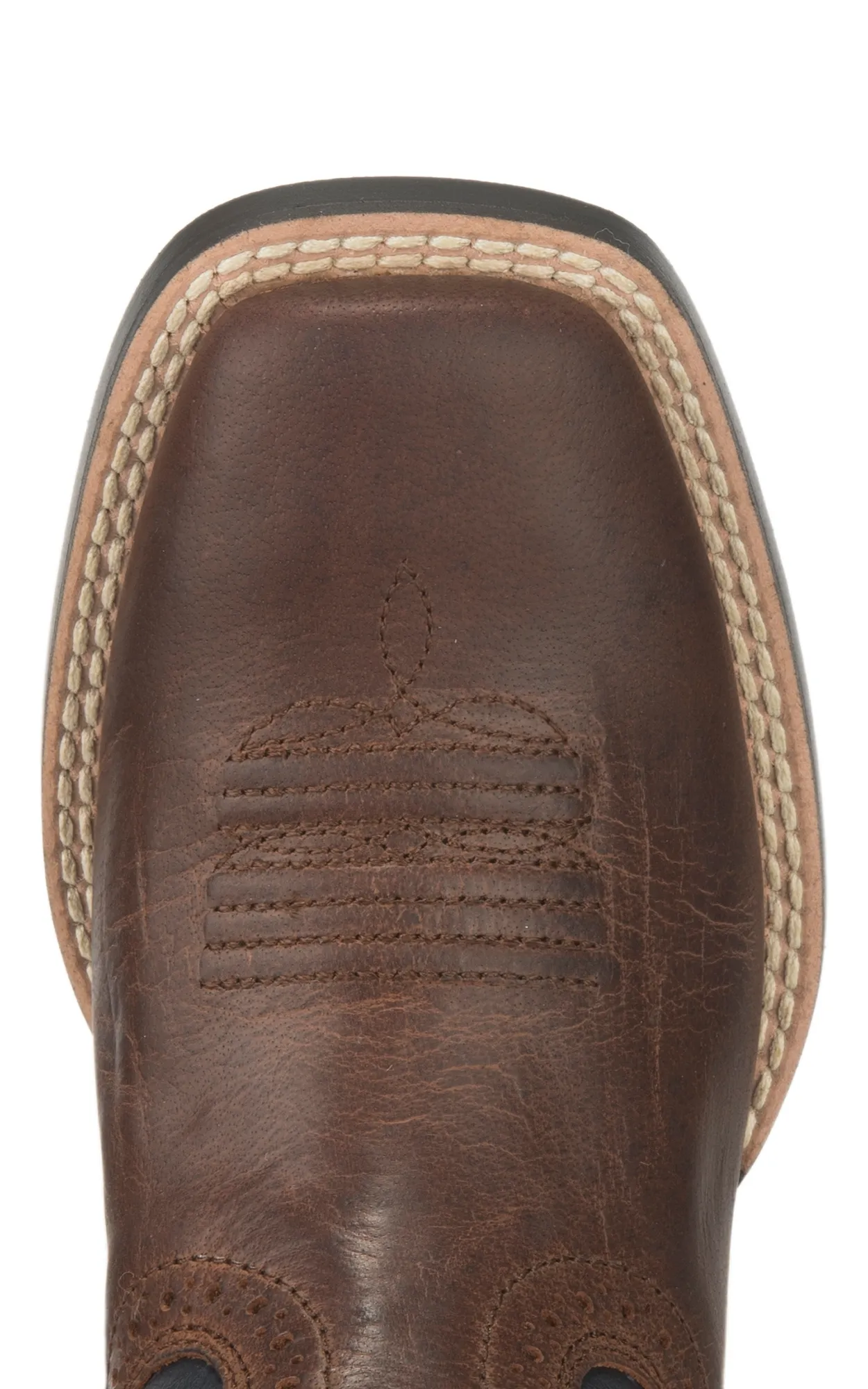 Ariat Youth Tycoon Brown with Arizona Sky Wide Square Toe Cowboy Boots