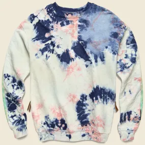 Ashbury Dyed Big Sweatshirt - Indigo/Pink