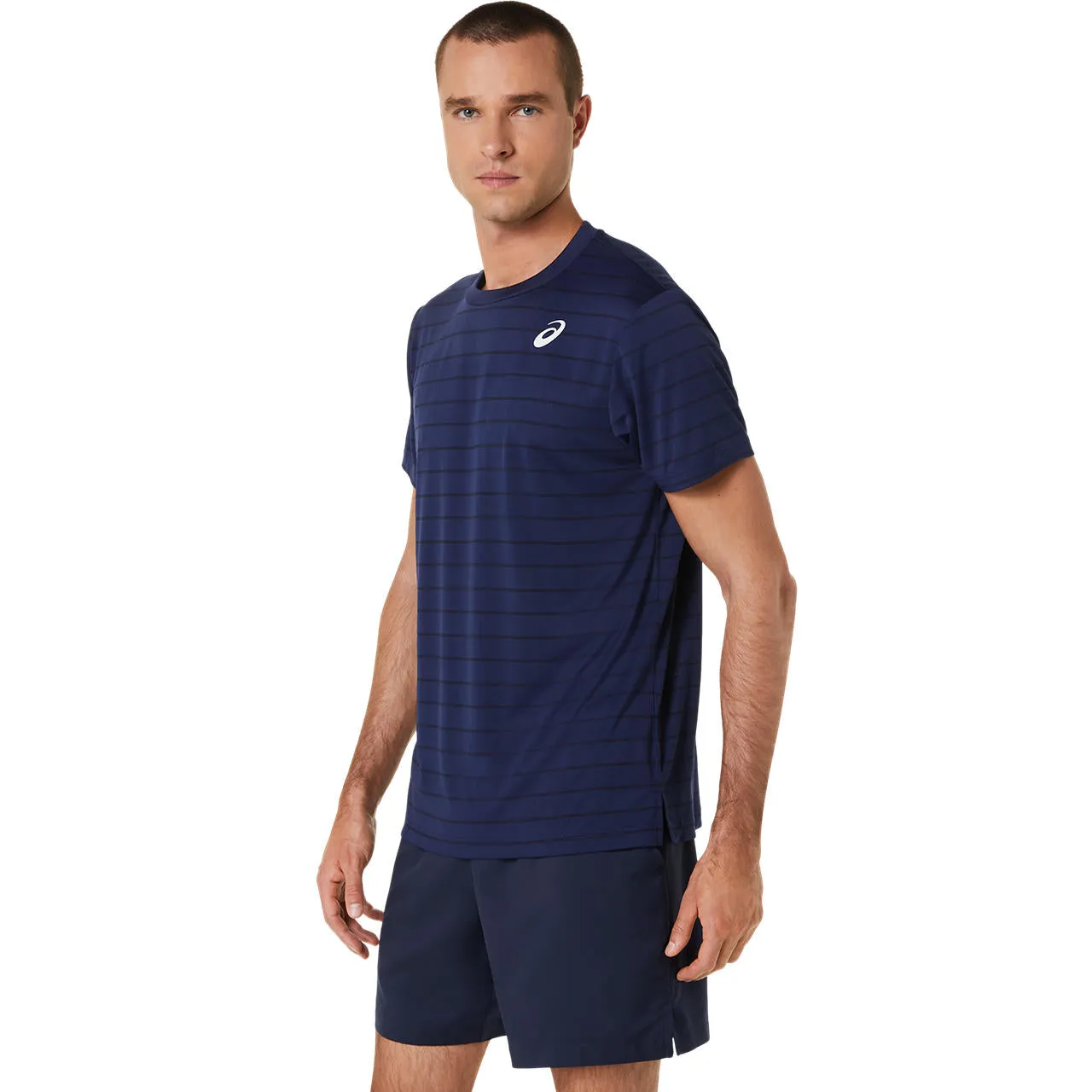 Asics T-Shirt Court SS Top Heren Donkerblauw