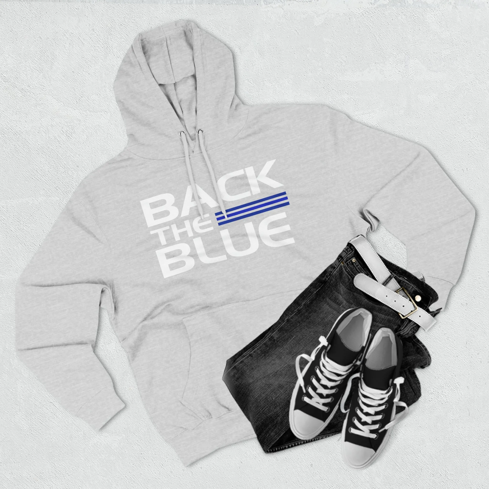 Back The Blue Hooded Sweatshirt