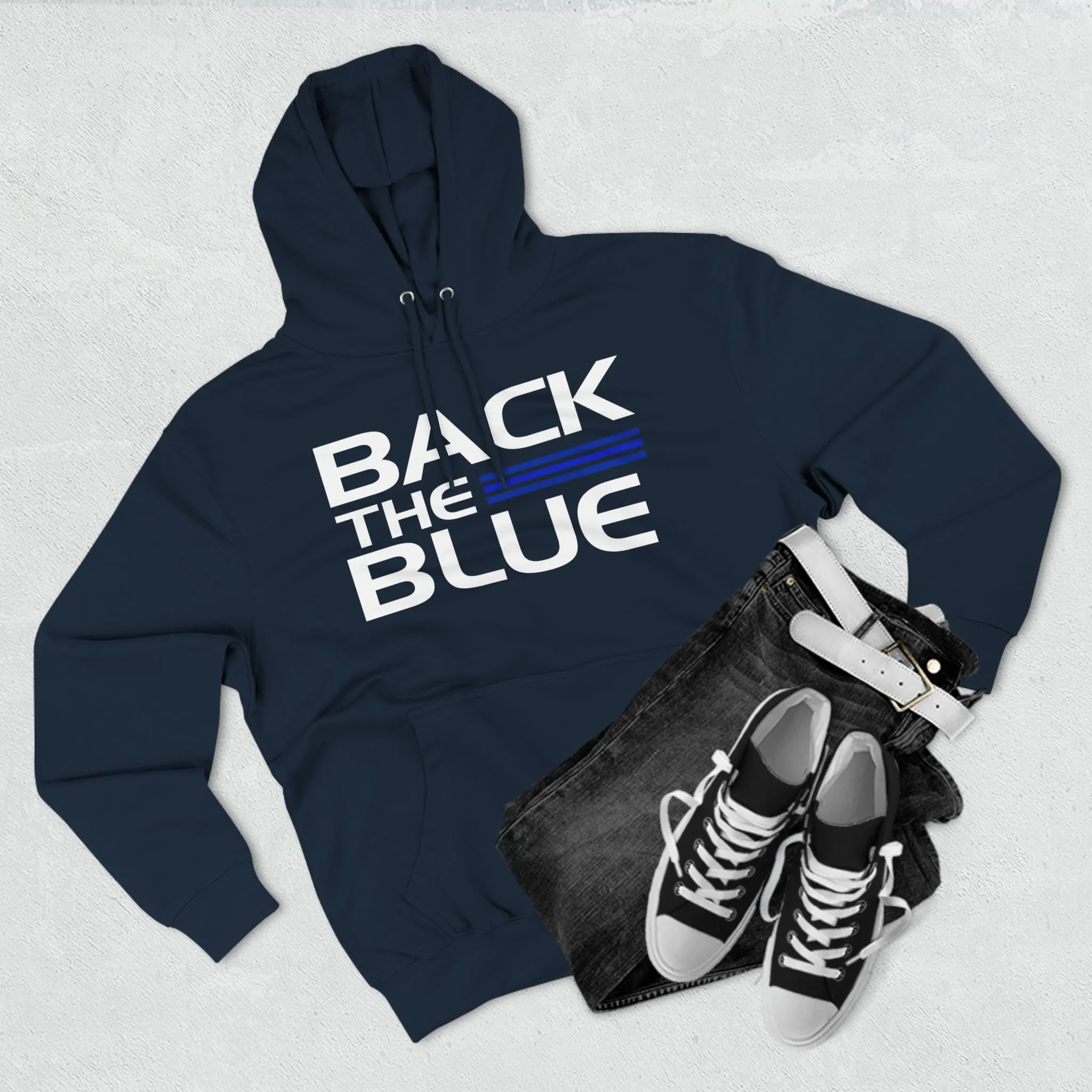 Back The Blue Hooded Sweatshirt