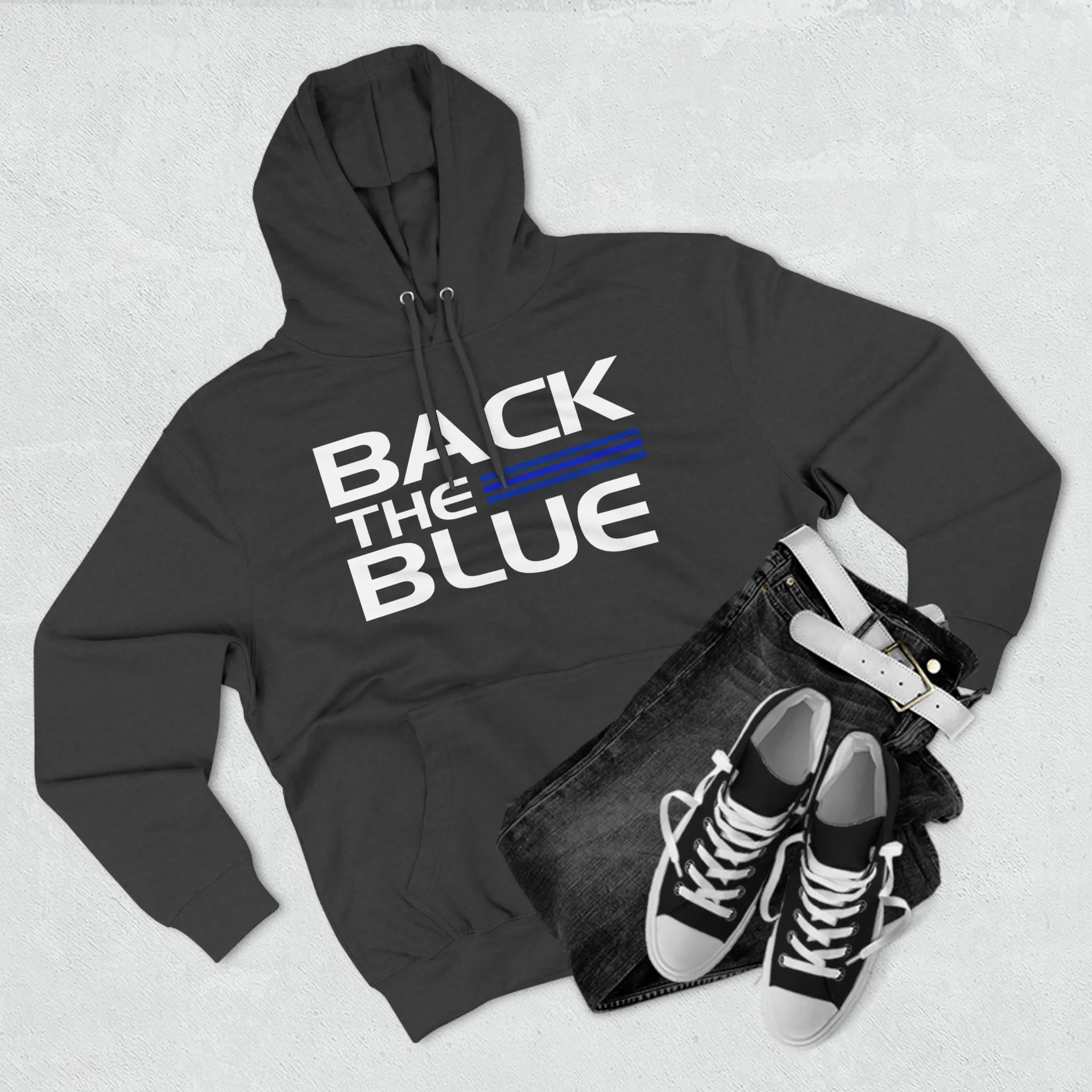 Back The Blue Hooded Sweatshirt