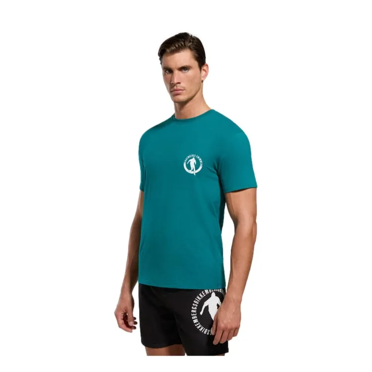 Bikkembergs PUPINO  T-Shirt Maniche Corte In Cotone Verde