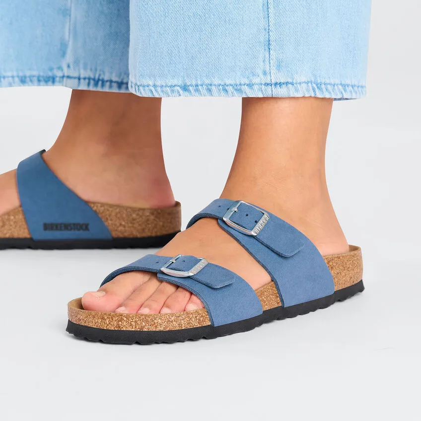 Birkenstock Women’s Sydney Vegan Slip On Sandals-Elemental Blue **Regular Width**