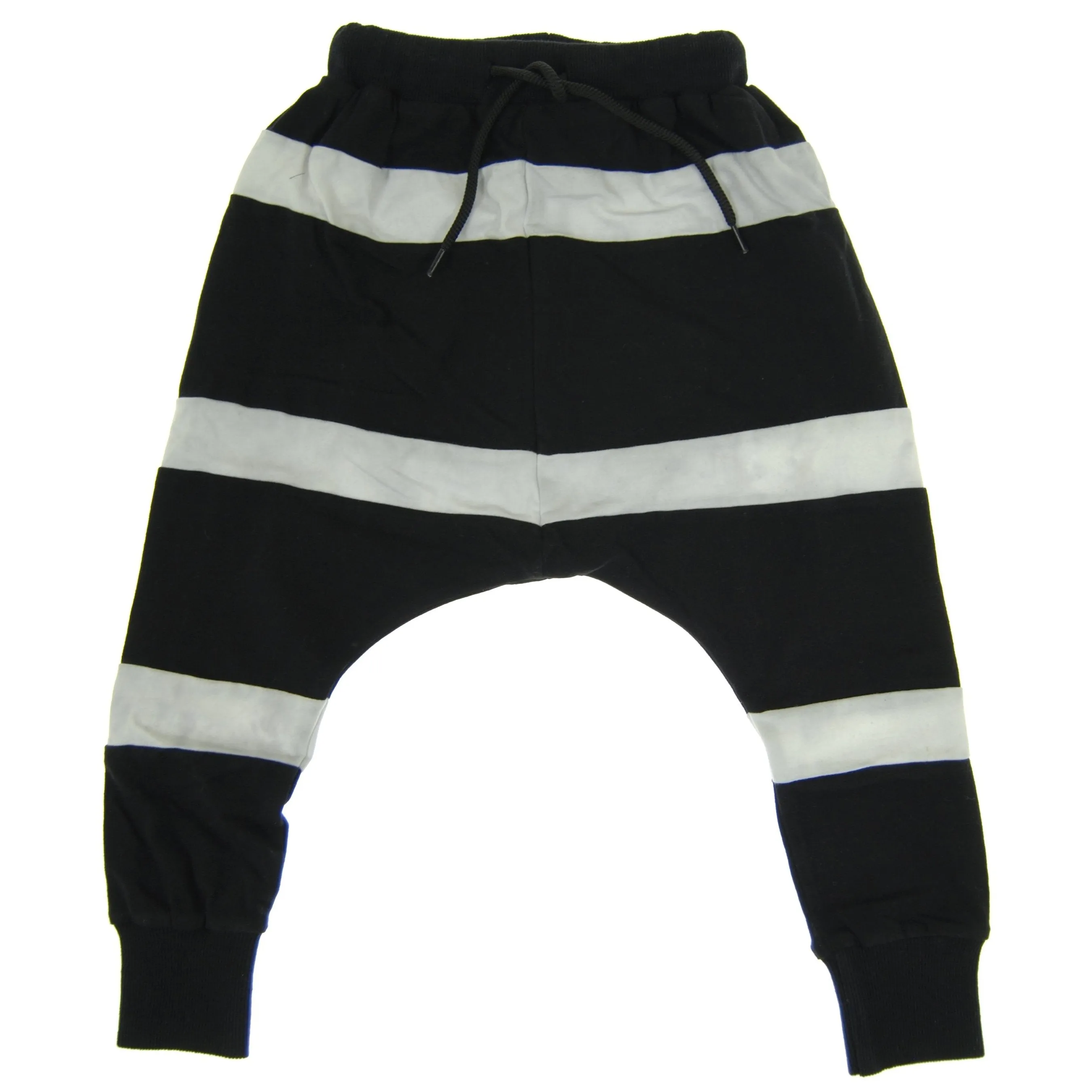 Black And White Striped Sweat Pants by: Mini Shatsu