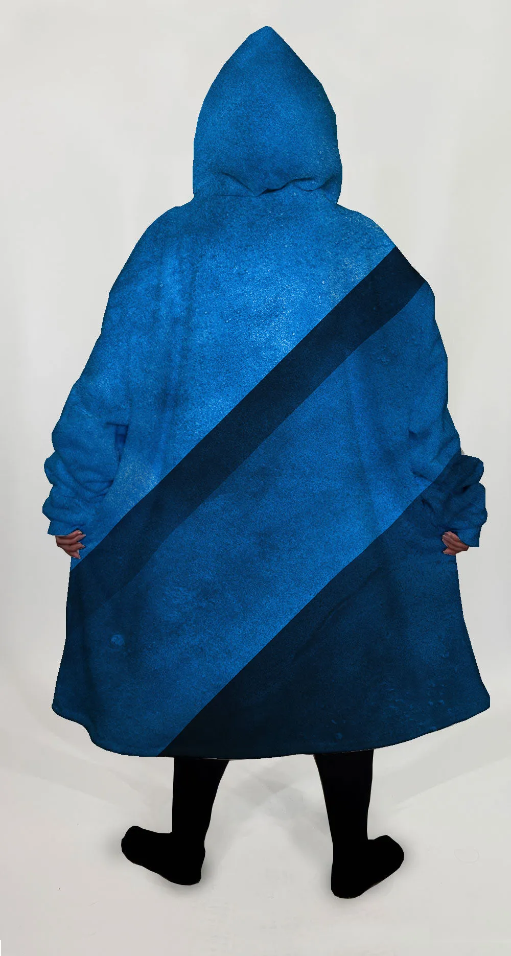 Blue Indented Big Hoodie