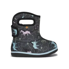 BOGS Toddler Rainboots II Horse Dark Grey 24FW