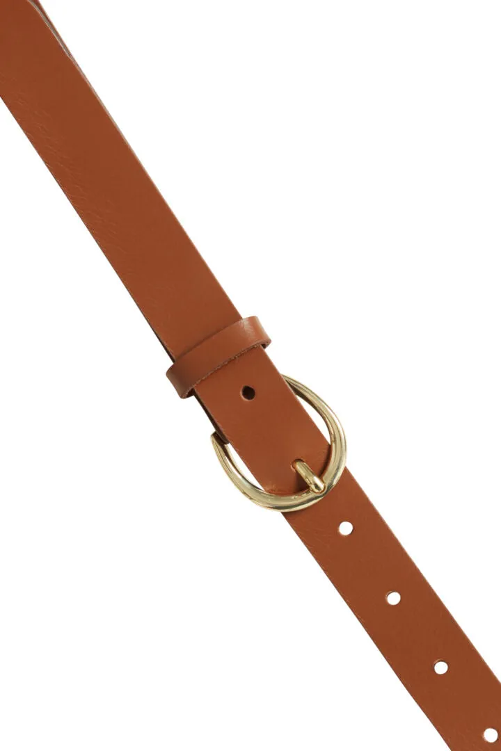 b.young Vikle Leather Belt Cognac