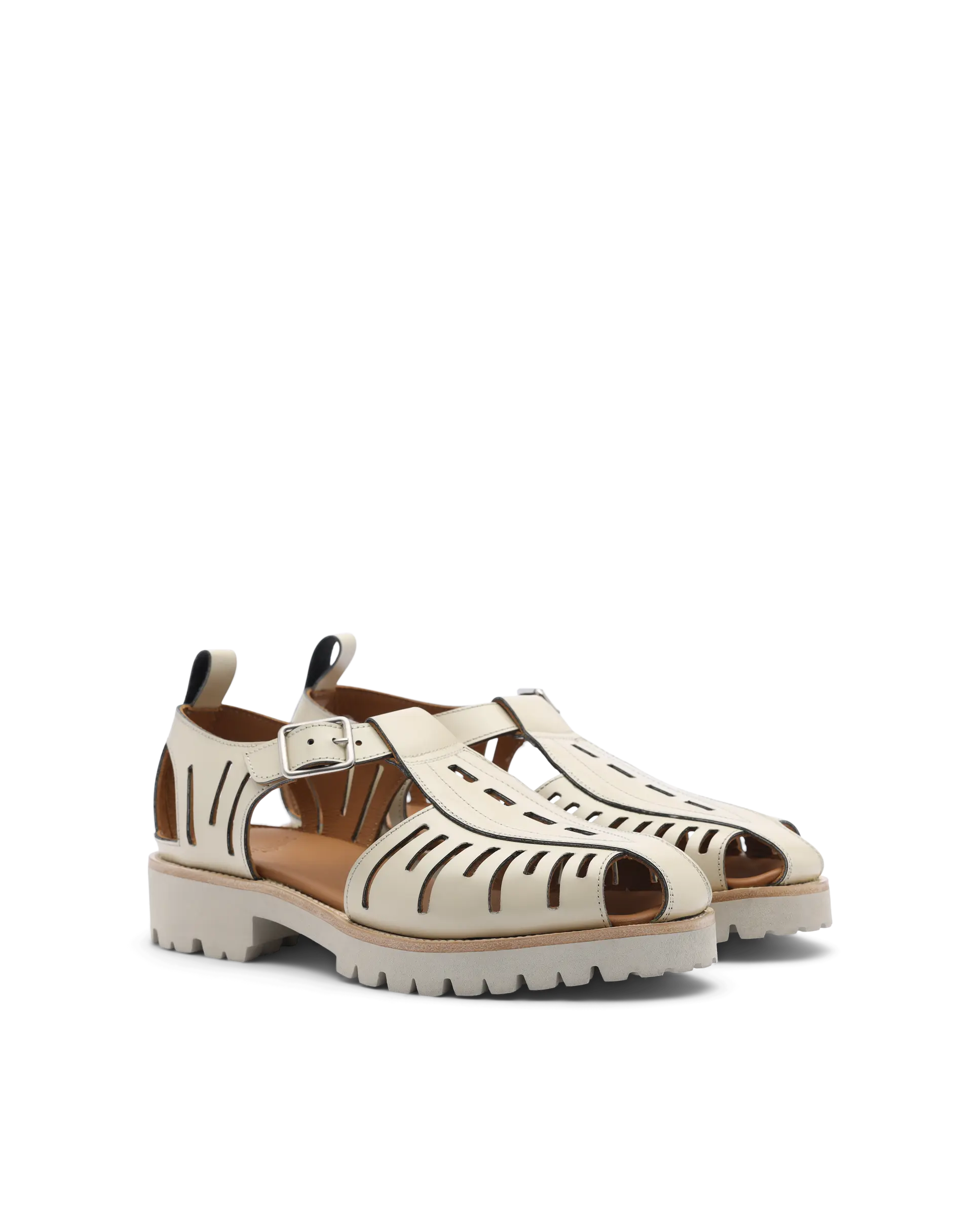 Covent Covent Beige Cow Leather Crab Sandals