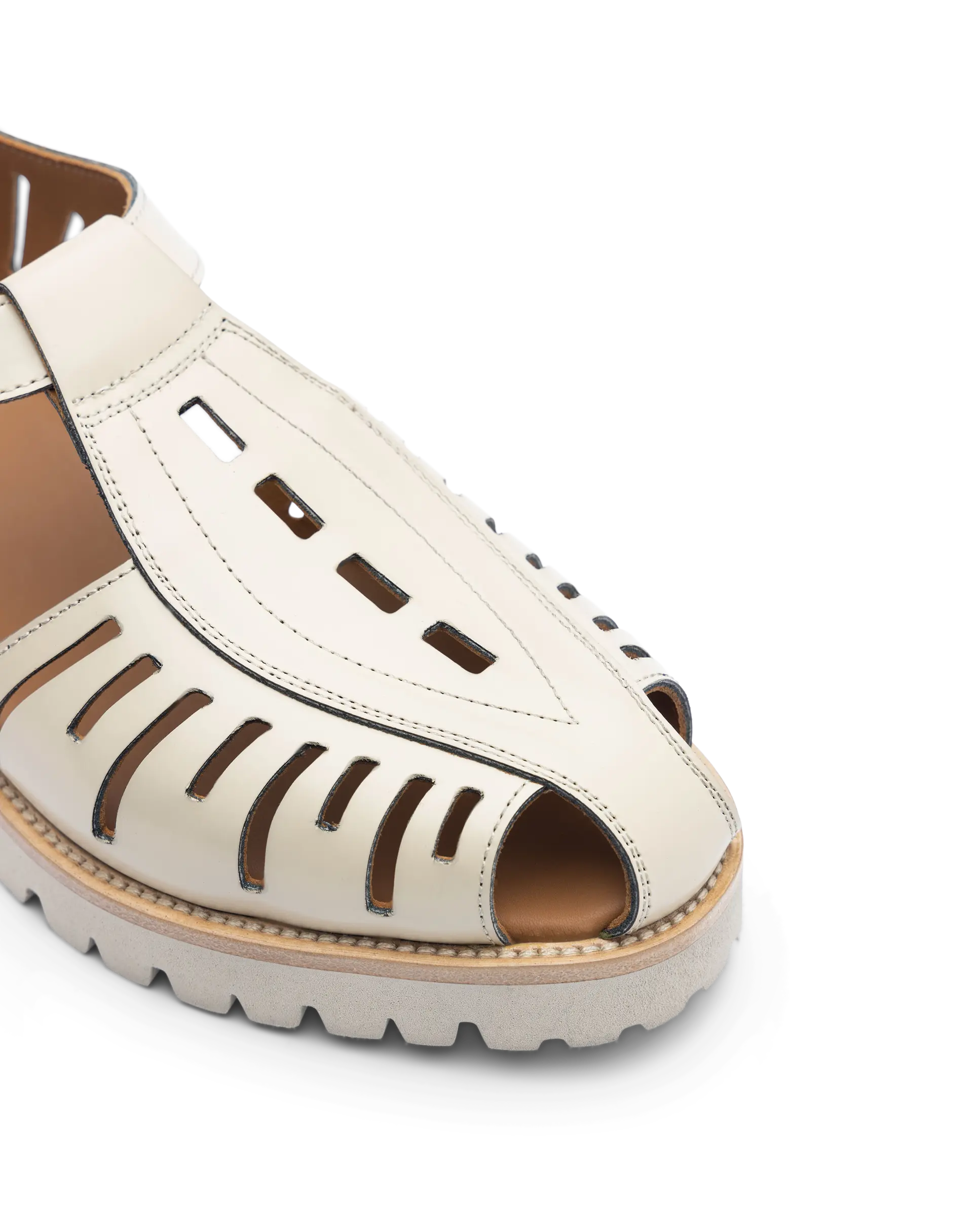 Covent Covent Beige Cow Leather Crab Sandals