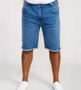 D555 Big Mens Blue Stretch Denim Shorts (SUFFOLK)