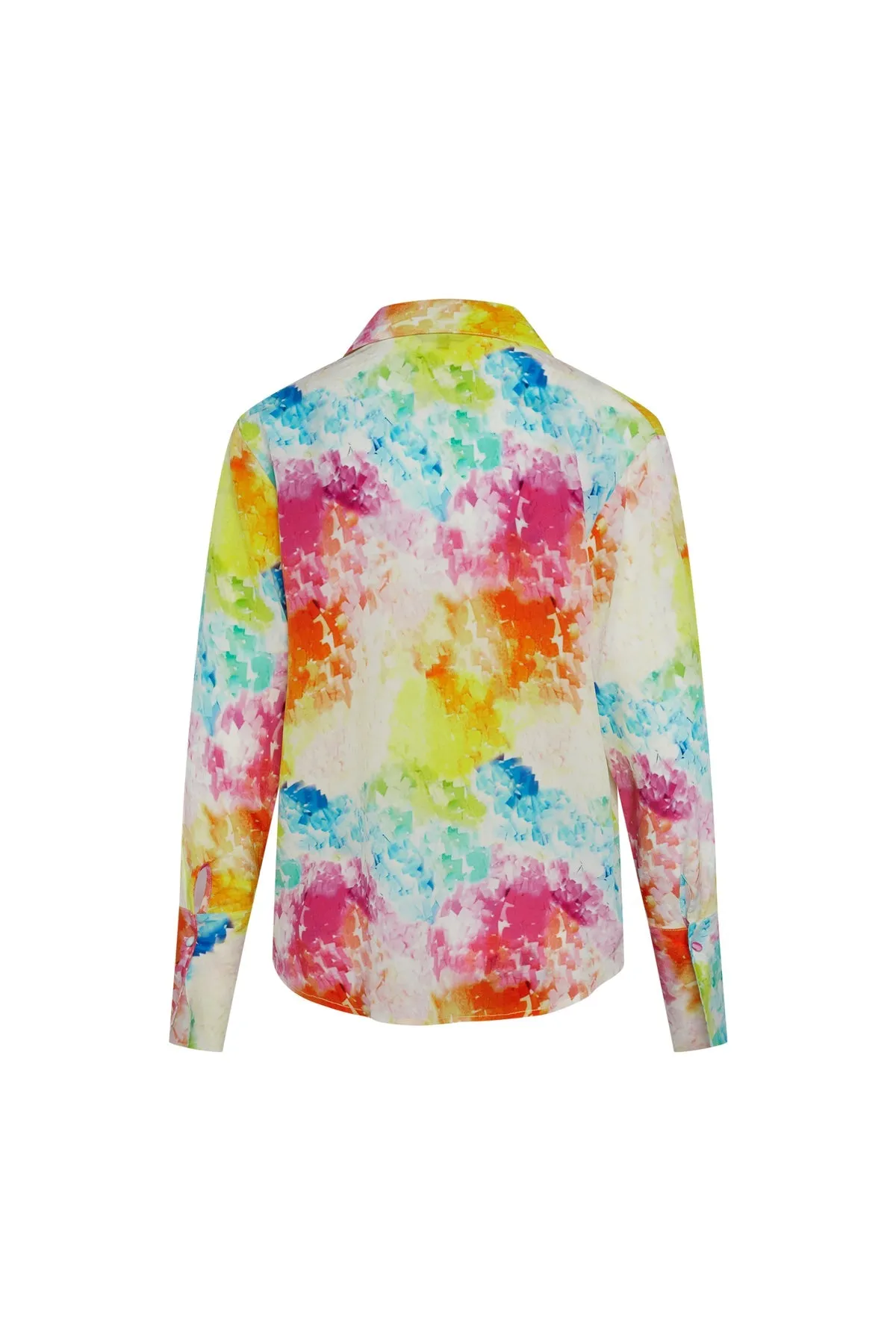 Daria French Cuff Silk Blouse - Rainbow Moodboard