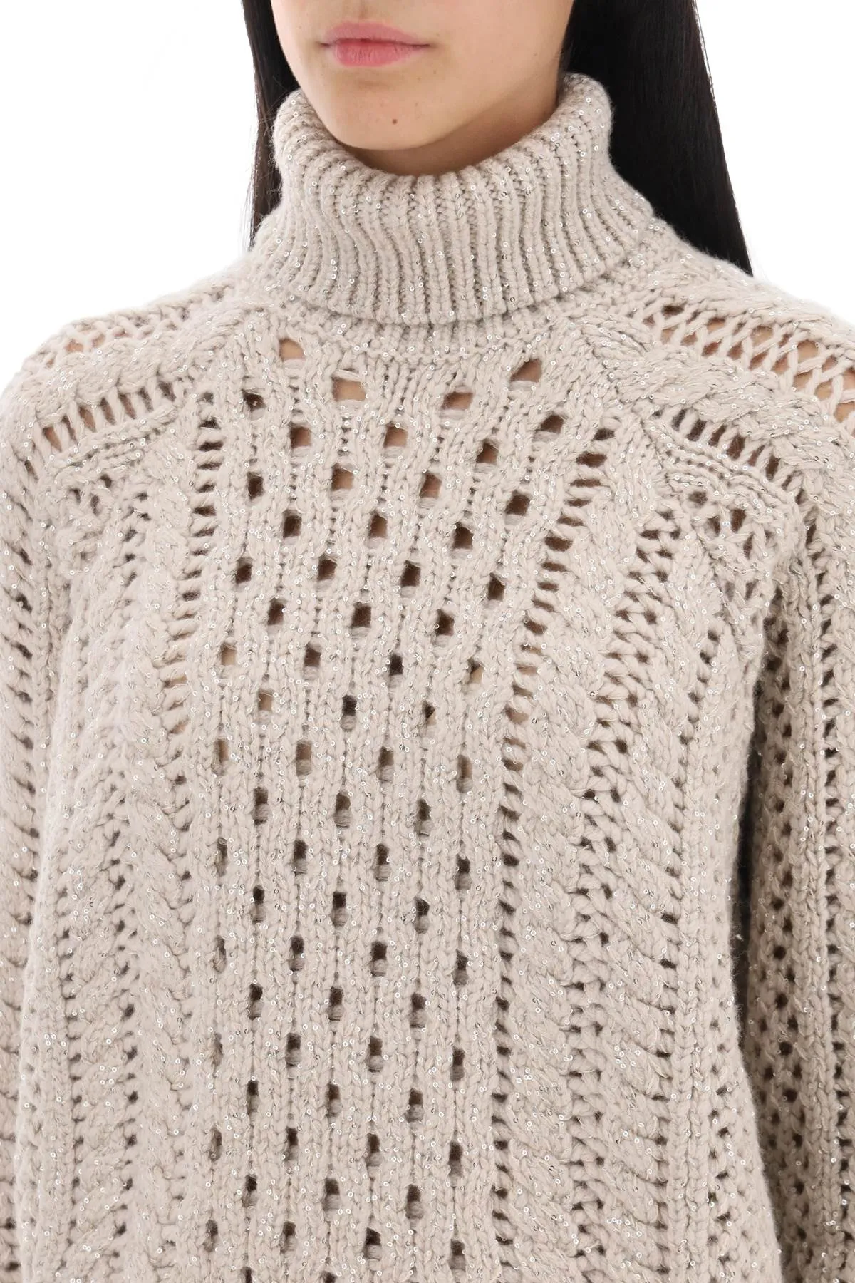 Dazzling Irish Cables Cropped Sweater