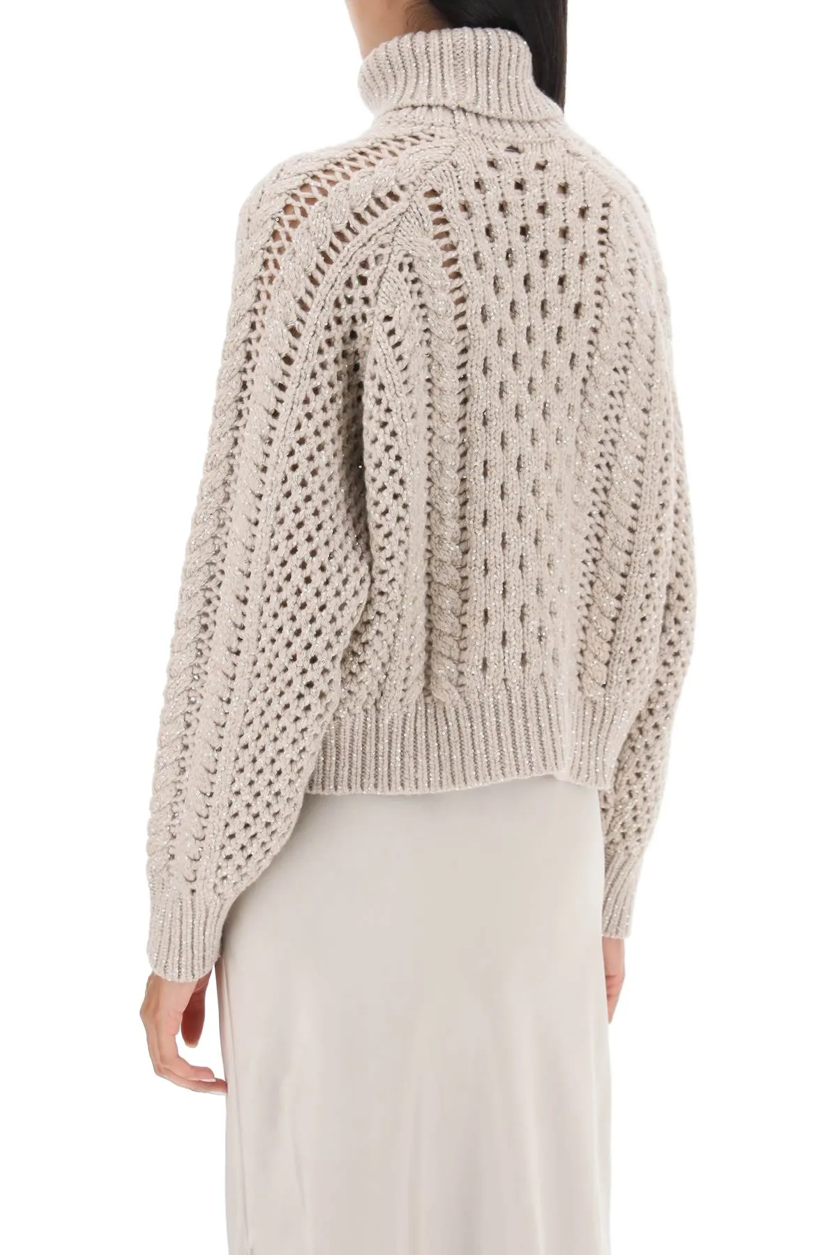 Dazzling Irish Cables Cropped Sweater