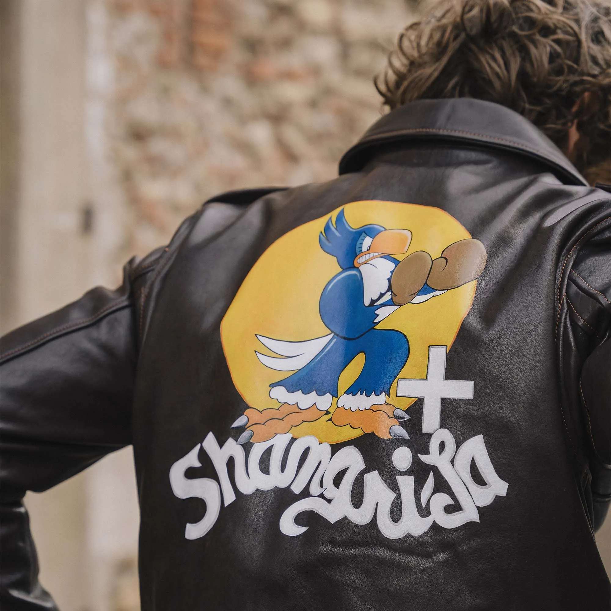 “Don Gentile” A-2 Hand Painted Testa di Moro Flight Jacket - Shangri-la Heritage