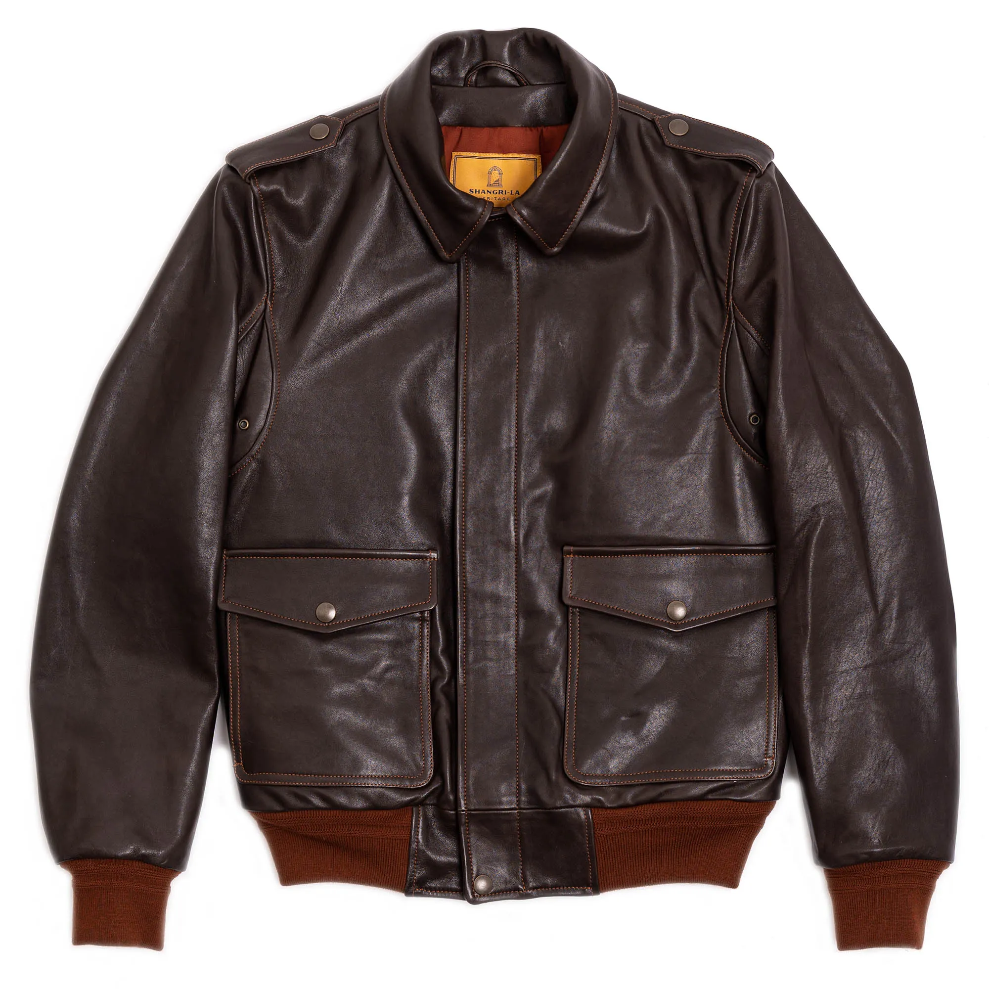 “Don Gentile” A-2 Hand Painted Testa di Moro Flight Jacket - Shangri-la Heritage