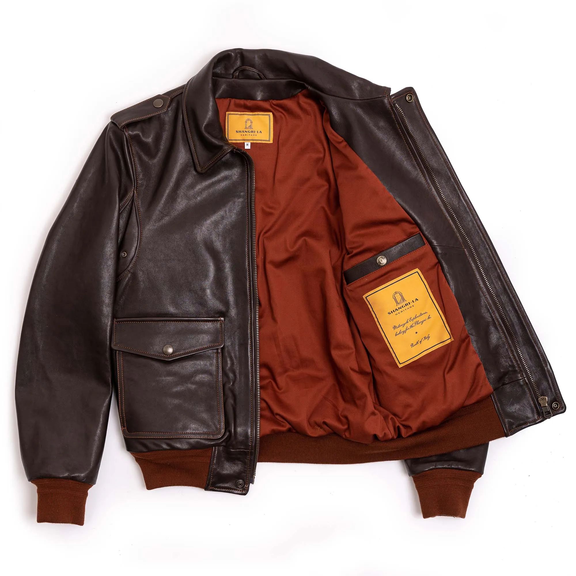 “Don Gentile” A-2 Hand Painted Testa di Moro Flight Jacket - Shangri-la Heritage