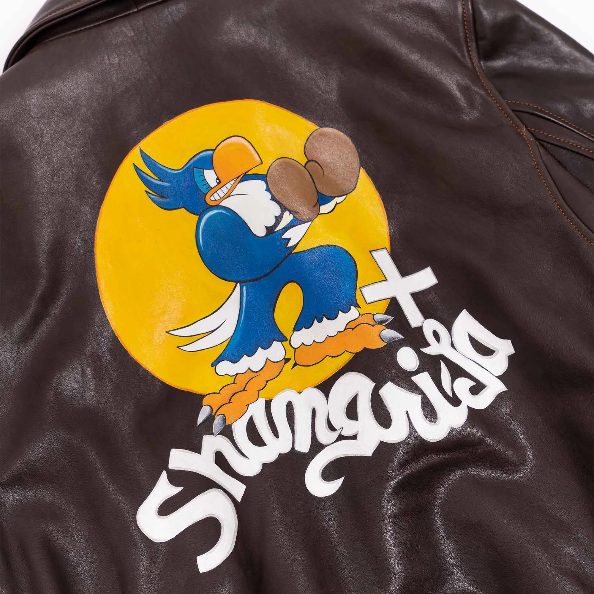 “Don Gentile” A-2 Hand Painted Testa di Moro Flight Jacket - Shangri-la Heritage