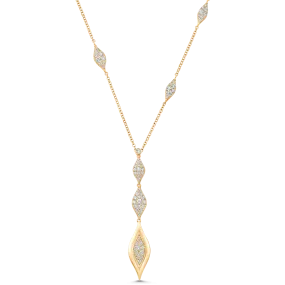 Donna Pave Diamond Drop Necklace