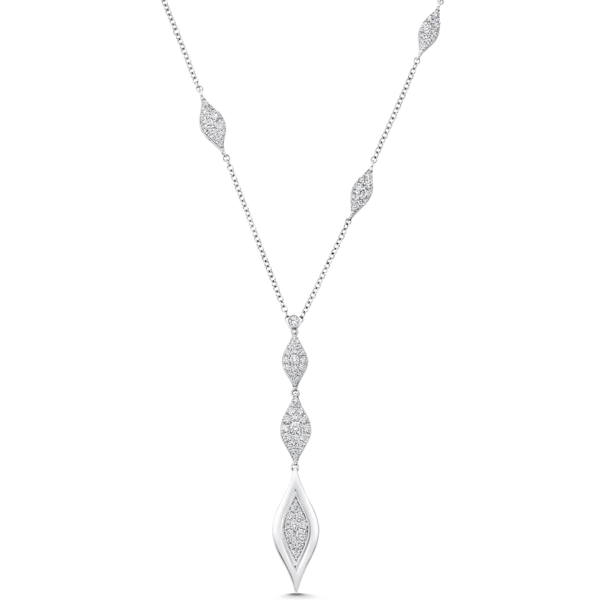 Donna Pave Diamond Drop Necklace