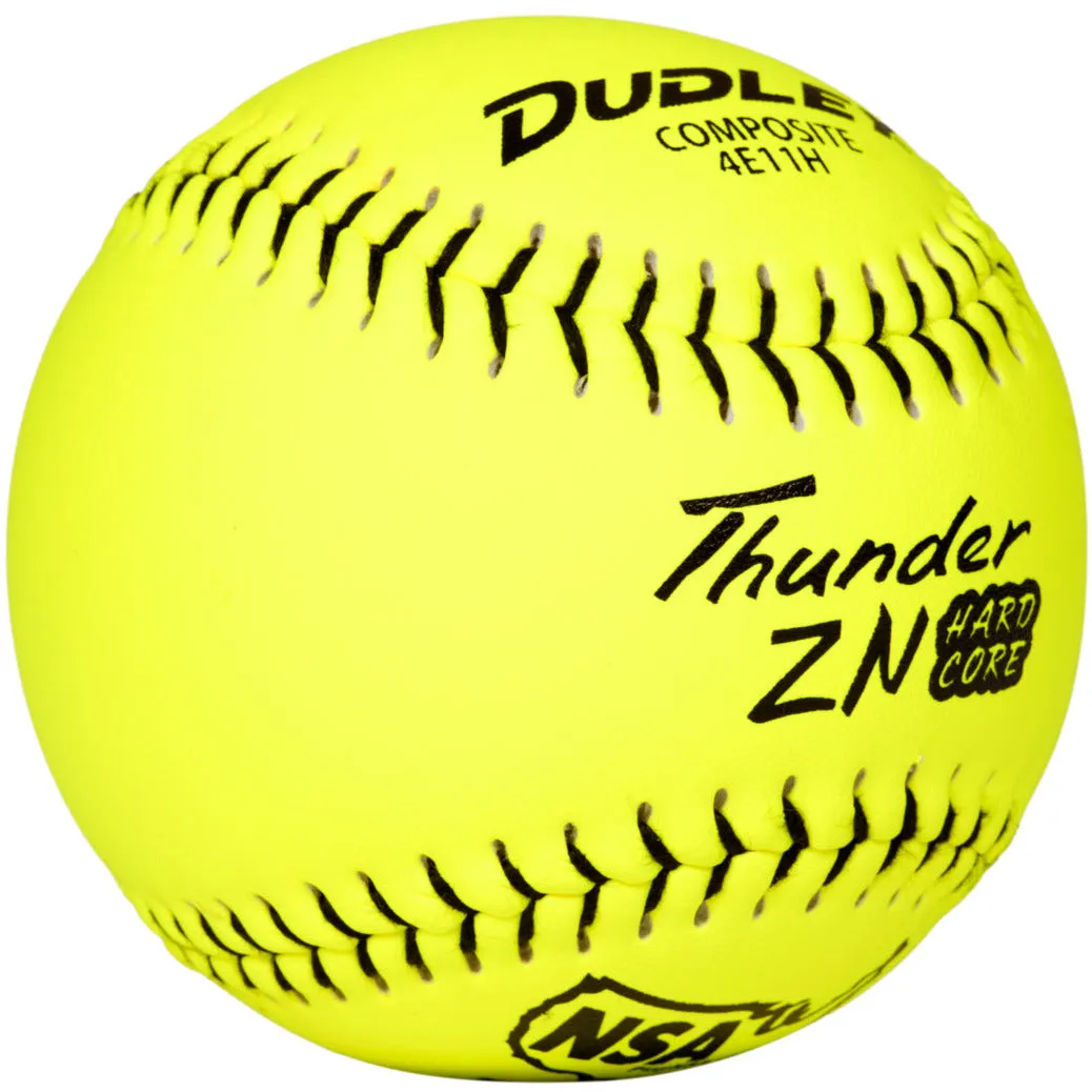 Dudley NSA Thunder ZN Hard Core ICON 11 44/400 Composite Slowpitch Softballs: 4E11H