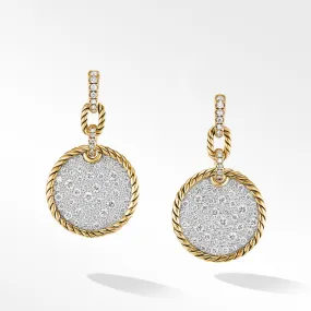 DY Elements Convertible Drop Earrings in 18K Yellow Gold with Pave Diamonds