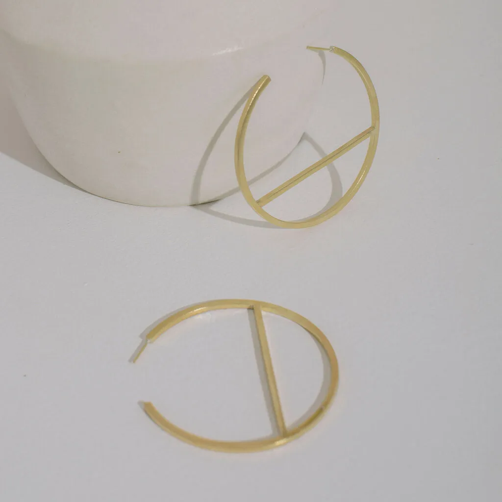 Embrace Hoop Earrings - Brass