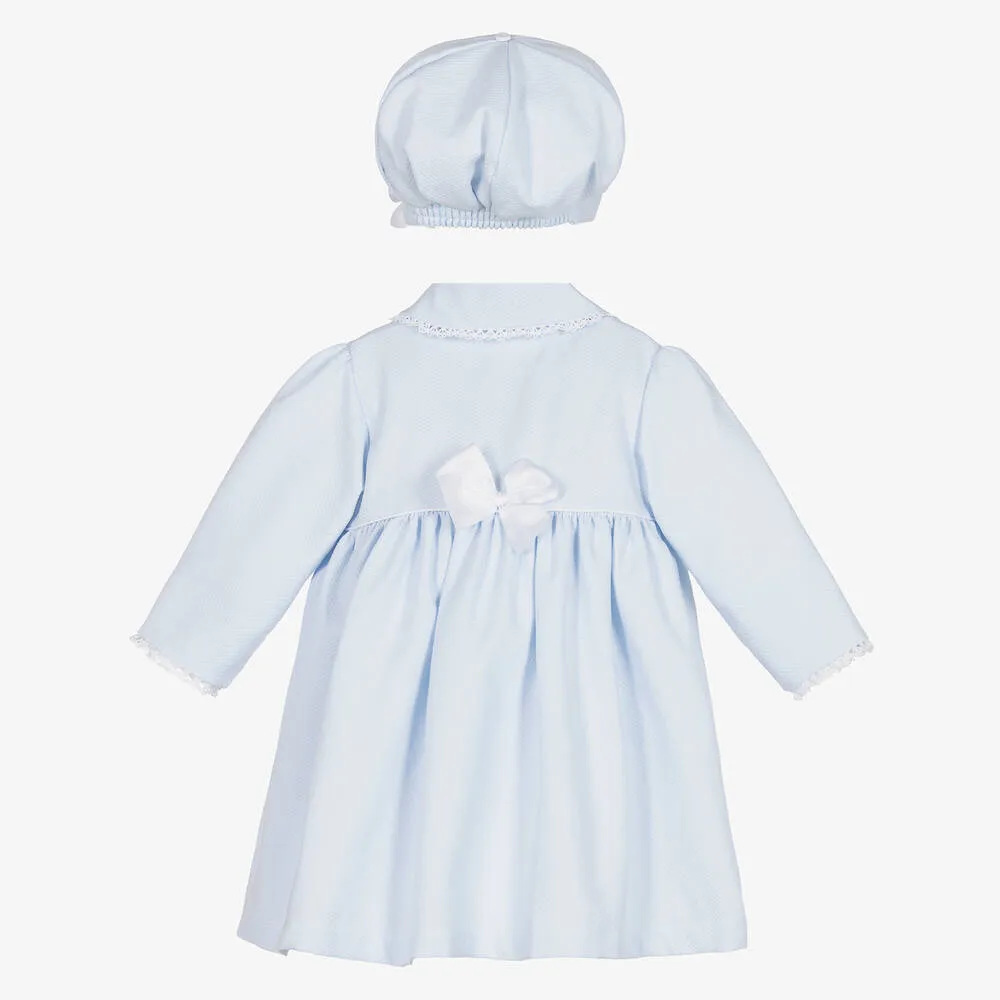 Girls Blue Coat & Hat Set