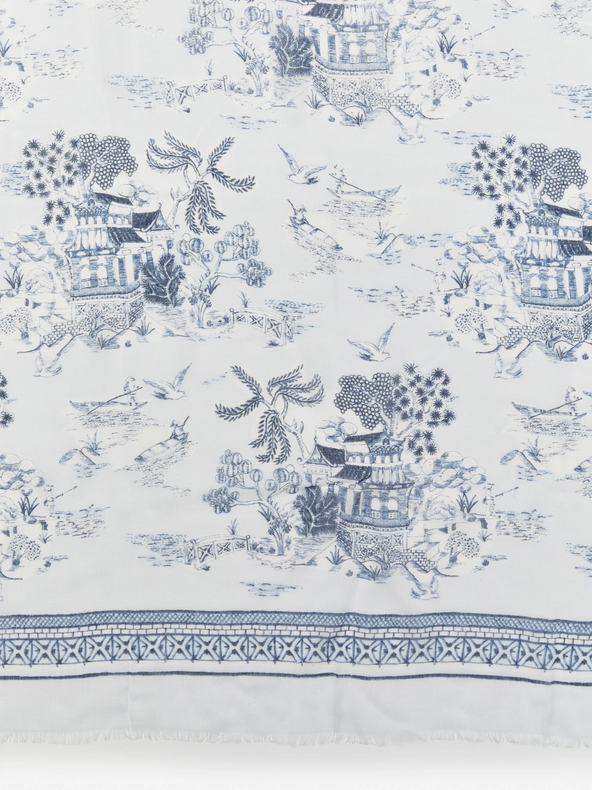 Giselle Scarf in Chinoiserie Toile Square