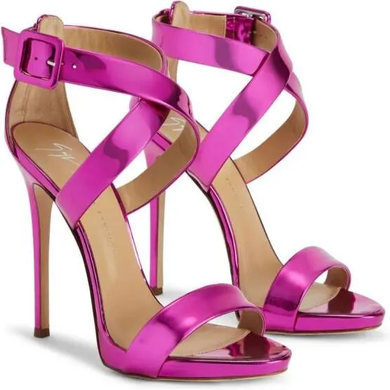 Giuseppe Zanotti Bellis 120mm leather sandals Pink