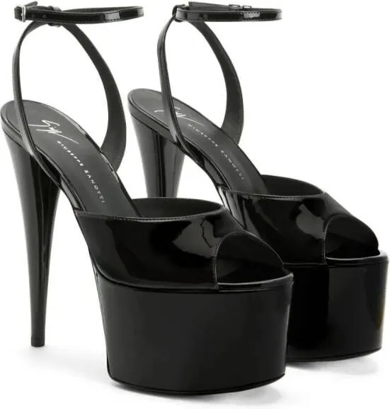 Giuseppe Zanotti GZ Aida 150mm platform sandals Black