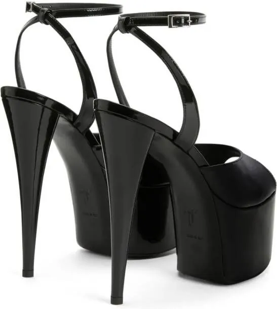 Giuseppe Zanotti GZ Aida 150mm platform sandals Black