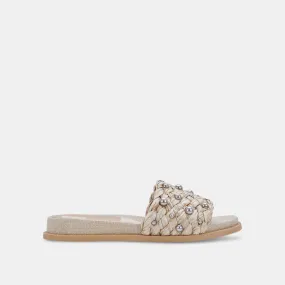 GRAZIE PEARL SANDALS OATMEAL RAFFIA– Dolce Vita 6872211947586