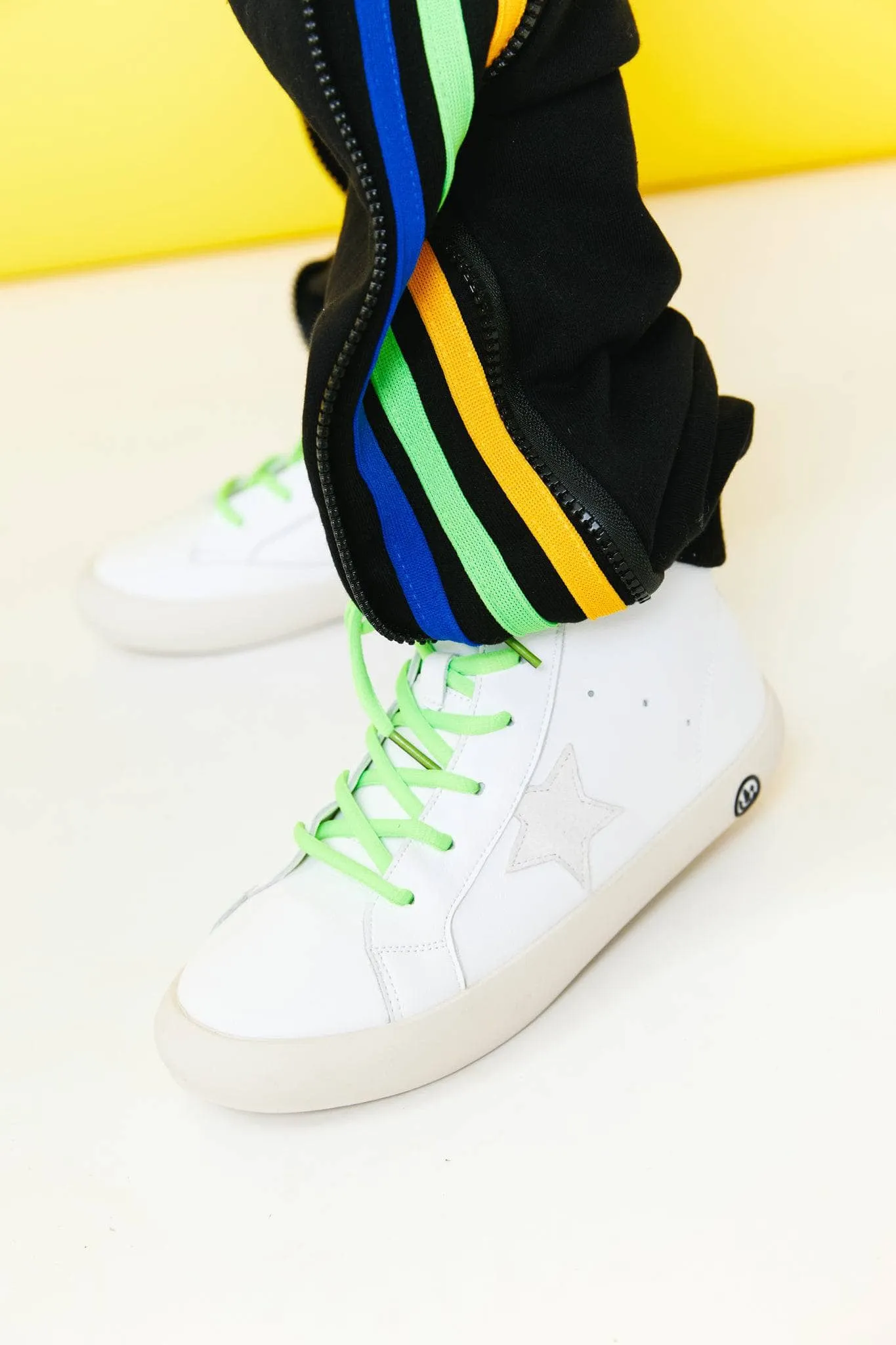 Green Happy Star HighTop Sneaker